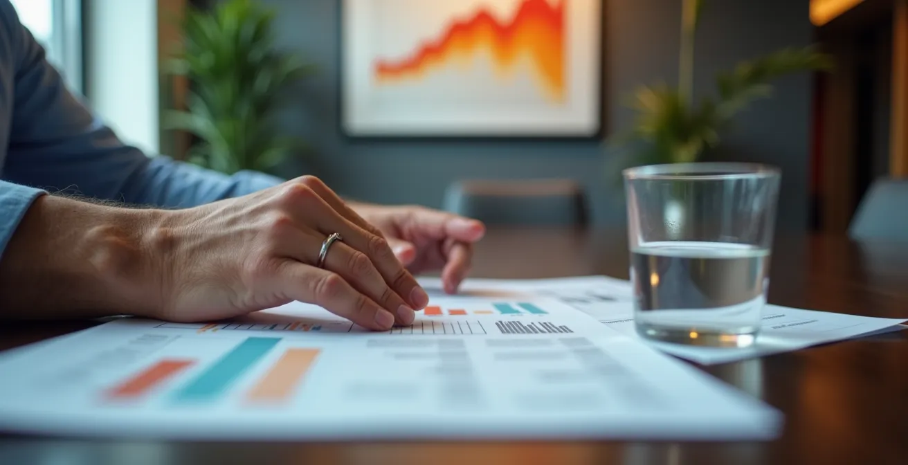 Panel de control financiero mostrando indicadores de alerta en tiempo real