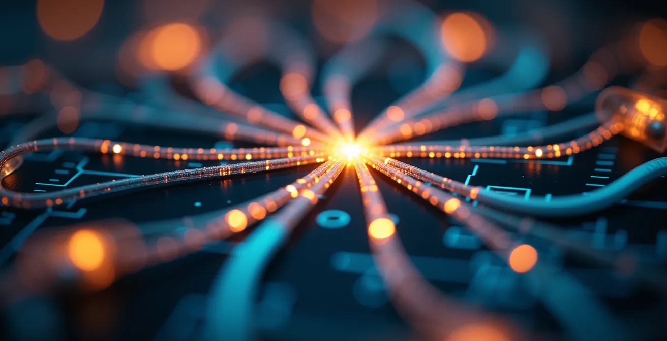 Red visual de conexiones entre preguntas PAA para estructurar contenido SEO