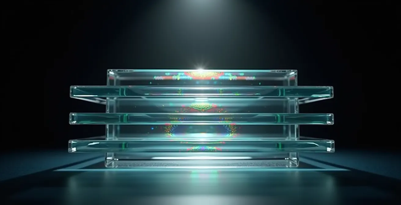 Concepto visual de seguridad digital con múltiples capas de protección